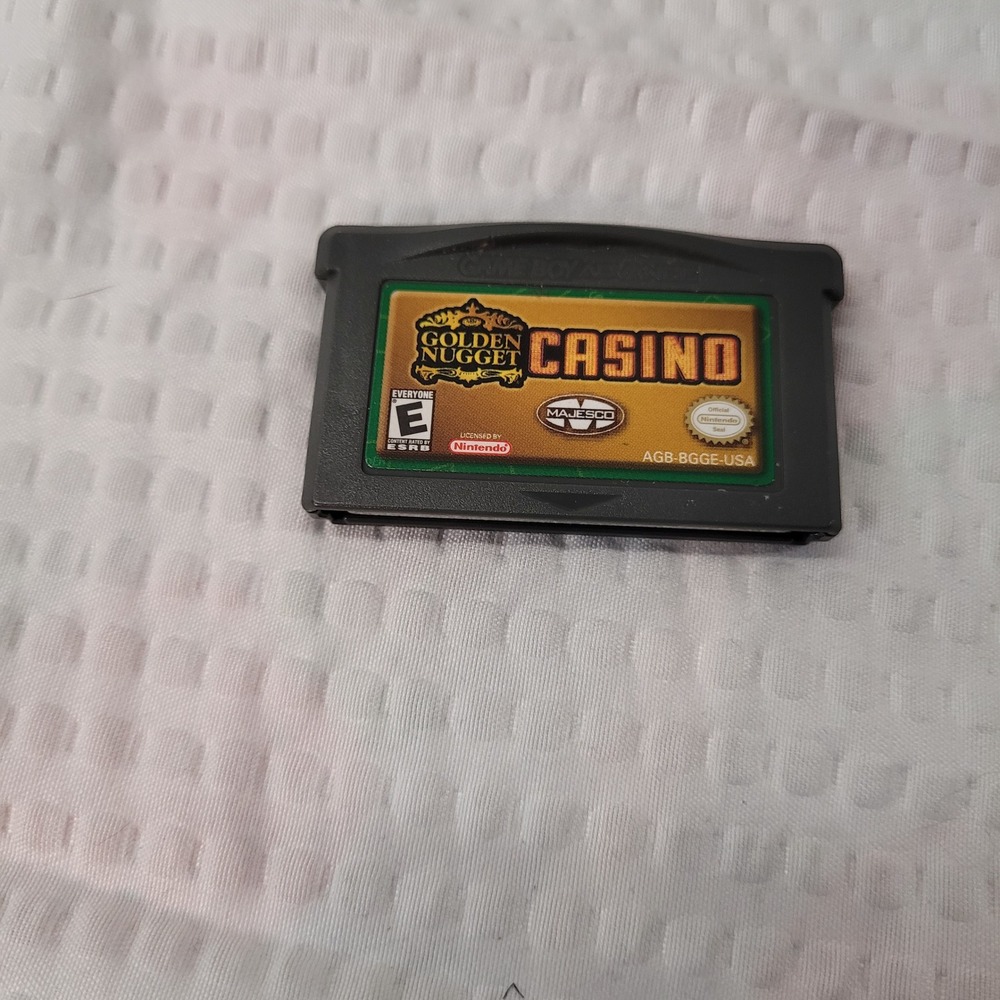 Golden Nugget Casino Nintendo Game Boy Advance GBA Majesco AGB-BGGE-USA Grey